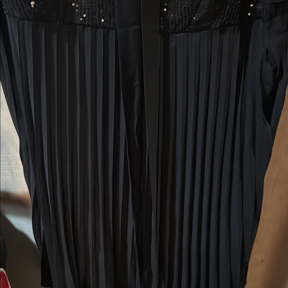 BloomChic Black Sequin Midi Dress - Picture 2 of 4